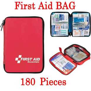 180pcs 30 Item First Aid Kit Emergency Bag Portable Outdoor