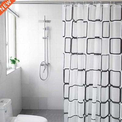 240 200 180 150 Modern Shower Curtain With Hooks Mildew Proo