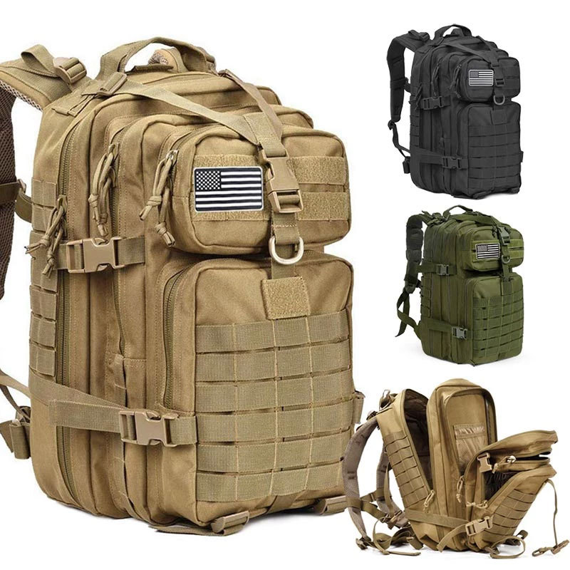 50L Capacity Men Army Military Tactical Large Backpack Water
