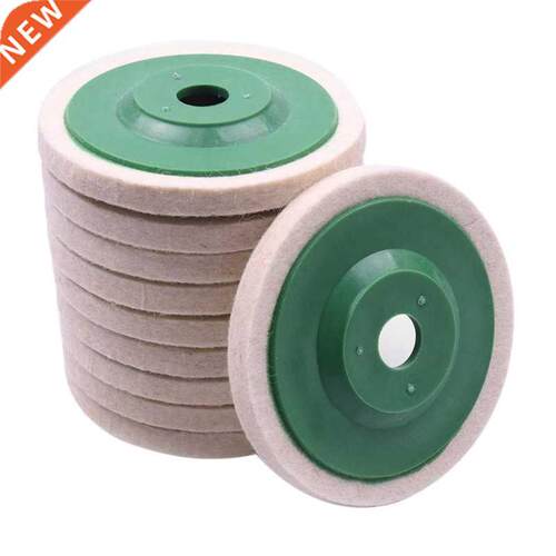 10Pcs 100Mm 4 Inch Wool Buffing Round Polishing Wheels Pads