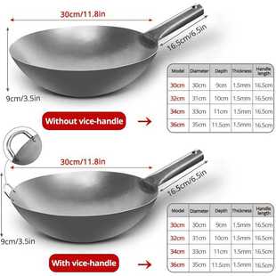 High-end Pure Titanium Frying Wok Non-stick Pan Uncoated Coo