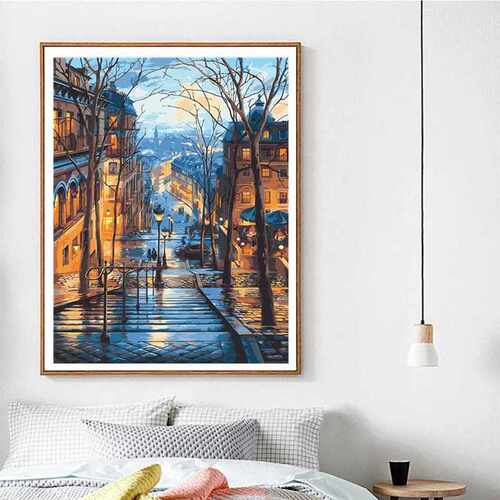 Oil Painting By Numbers Landscape DIY Acrylic Paint Coloring
