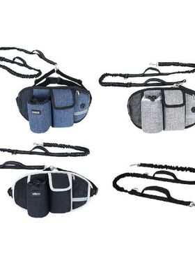 Running Dog Pet Leash Hands Free Walking Waist Hiking Belt