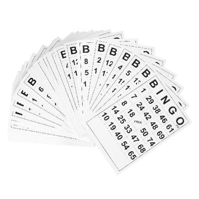 60pcs Number Matching Bingo Cards Bingo Paper for Fun Bingo