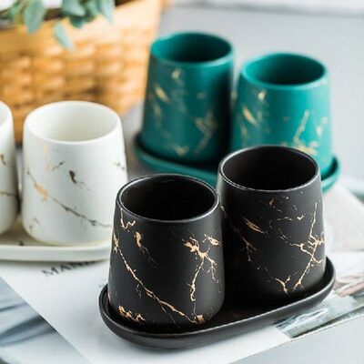 Luxury Ceramic Mug Set Household Couple Brushing Cup