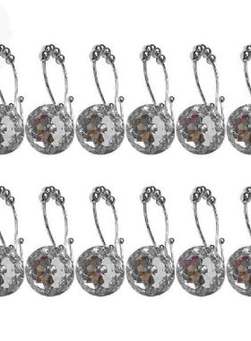 Shower Curtain Hooks Rings Hook Ring Hangs Glide Double