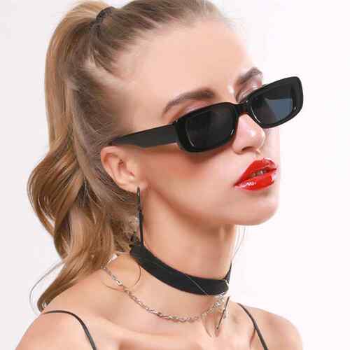 Luxury Brand Square Ladies Sunglasses Women Fashion Mirror R