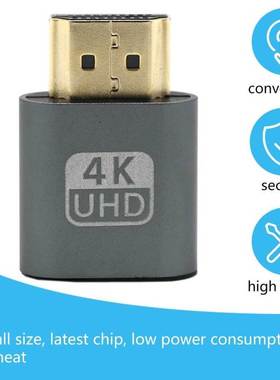 4K HDMI Virtual Displayeat Dummy Plug Display Emulator Conne
