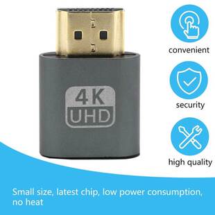 4K HDMI Virtual Displayeat Dummy Plug Display Emulator Conne
