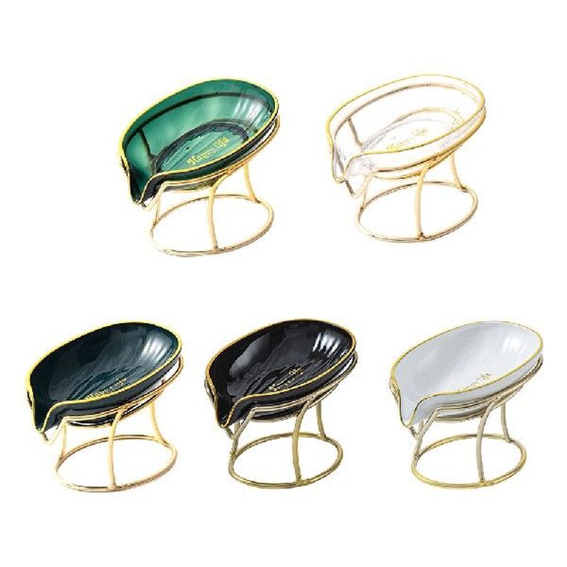 Leaf Soap Leaf Shape Soap Box Drain Rack Soap Holder Shower