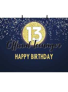 Official Teenager 13th Birthday Party Banner 13th Birthday D