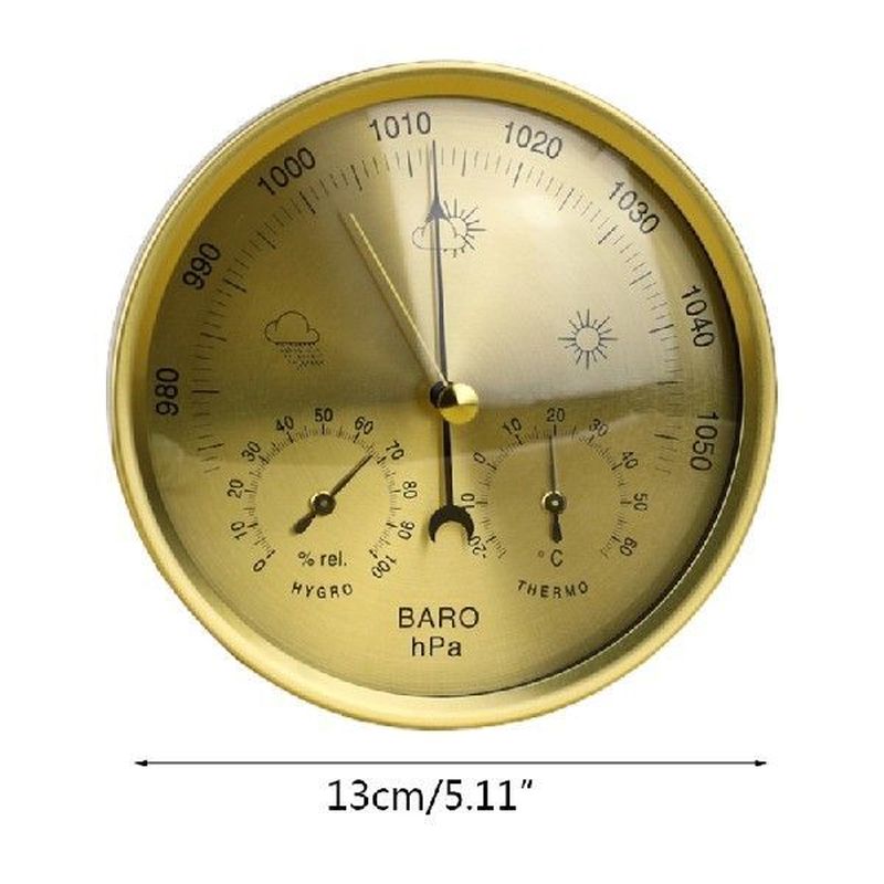Metal 3 in 1 Barometer Weather Station for Indoor and
