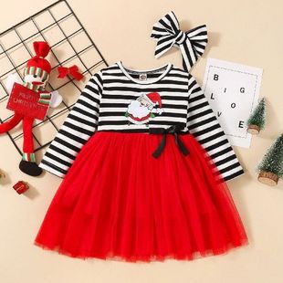 Christmas Dress Toddler Girls Christmas Long Sleeve Dresses
