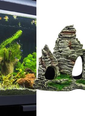 Colorfast  Fun Fish Cave Imitation Resin Resin Hiding Cave