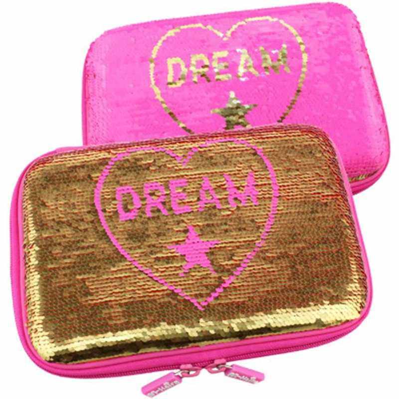 2019 new sequins pen boxes school for boys eva pencil case