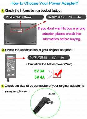 5V 4A 20W laptop charger AC power adapter for Lenovo Miix 32