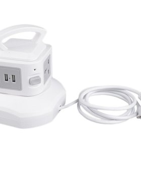 PC+ABS Smart Anti-Thunder Overload Protector 3-Outlet with