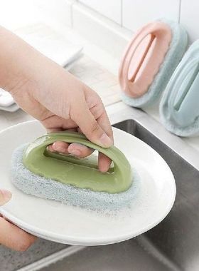 Handle Sponge Brush To Clean Bathtub Tile Cleaner Blue Soft