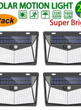 1/2/4pcs Outdoor Lighting 100 LED Solar Wall Light Waterproo