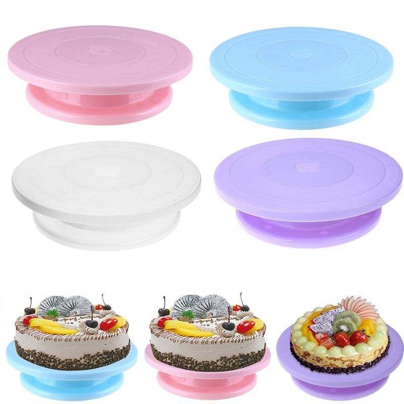 cake turn table diy decorating tool 28cm round anti-skid rot