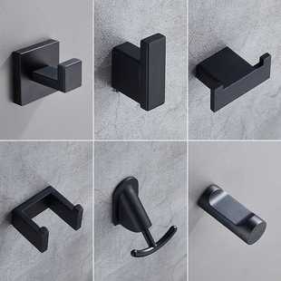 Black Stainless Steel Robe Hook Wall Mounted Towel Hook Clot