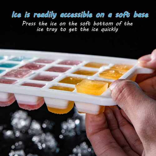 Ice Cube Trays Silicon Bottom Ice Cube Storage Container Box