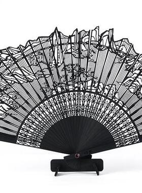 Palace Museum Danqing Breeze Folding Fan Head Green Bamboo