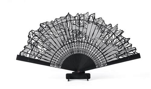 Palace Museum Danqing Breeze Folding Fan Head Green Bamboo