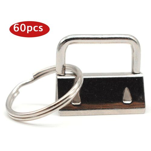 60 Piece Key Ring Hardware Keychain Bracelet Hardware with L