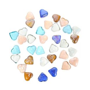 1 Set of Aquarium Stone Decor Colorful Heart Stone Ornament