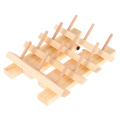 Wooden 12 Spools Shelf Bobbin Holder Sewing Thread Stand Ra