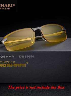 RoShari Men Glasses Car Drivers Night Vision Goggles Anti G