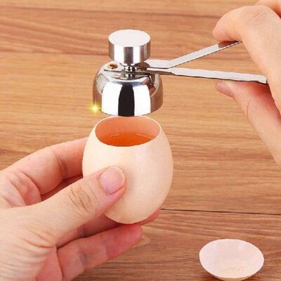 Stainless Steel Boiled Egg Topper Shell Top Cutter Knocker
