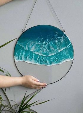Wall Pendant Ocean Wave Exquisite Workmanship Round Shape