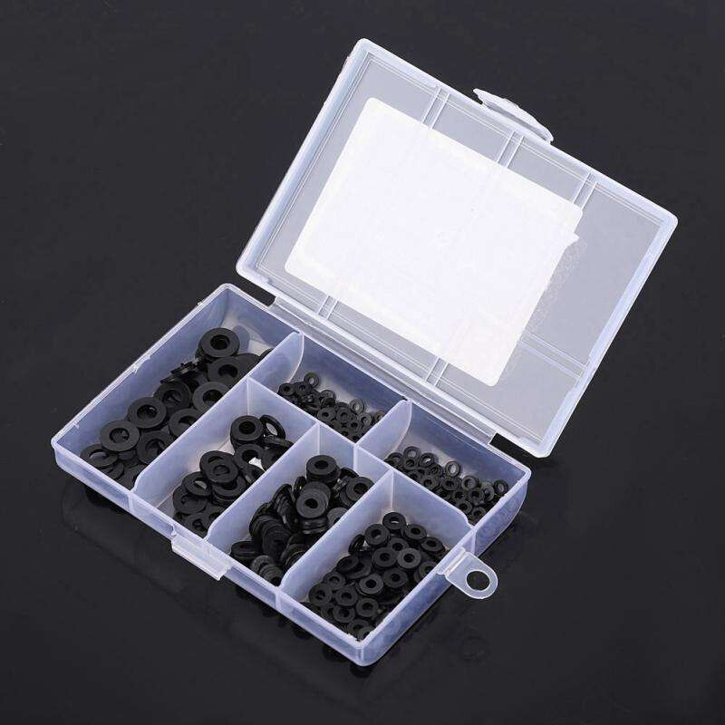 500pcs M2M6 Nylon Flat Washer Gasket Plain Washers Assortme