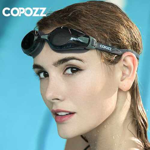 Myopia Swimming Goggles Silicone Cap Ear Suit Waterproof Sw