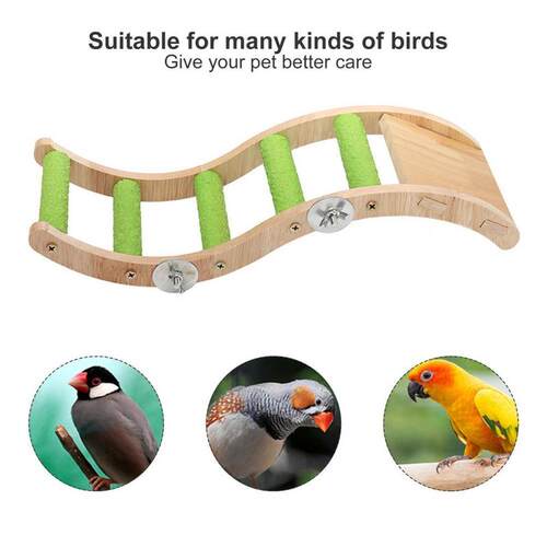 Wooden  Pretty Pet Bird Parrot Stairs Toy Sturdy Pet Bird