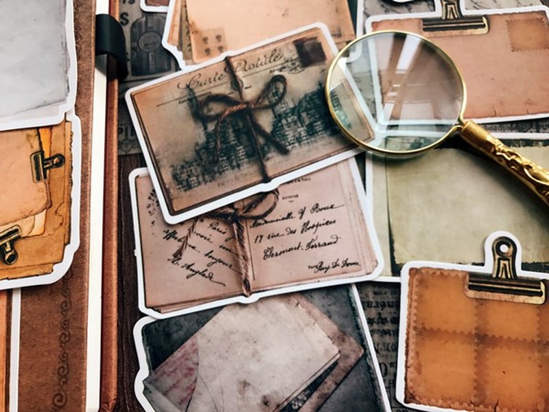 Vintage Book Letter Paper Stickers Scrapbooking Stickers De