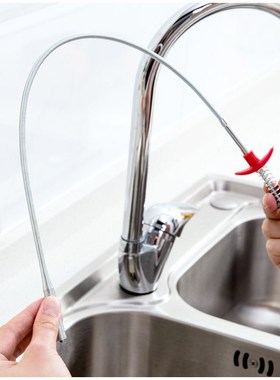 60cm Drain Snake Spring Pipe Dredging Tool Dredge nblocker D