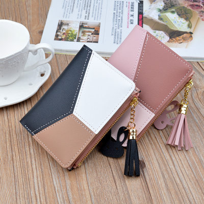 Geometric Women Cute Pink Wallets Pocket Purse Card Holder P