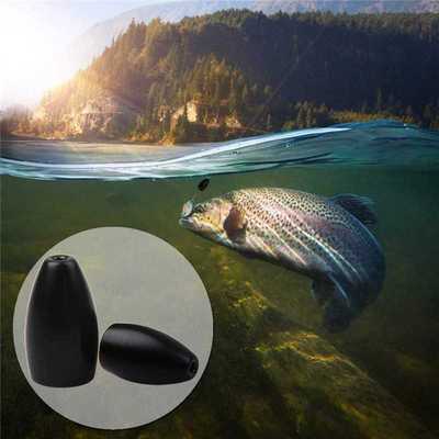 15Pcs/lot Black Pure Tungsten sinker Bullet casting sinkers