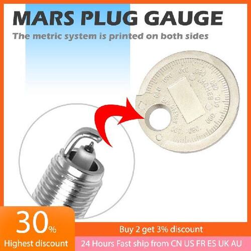 Vintage Gauge Measuring Spark Plug Gap Coin Type Auto