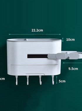 Wall Hair Dryer Holder shelf Multi-functional Bathroom makeu