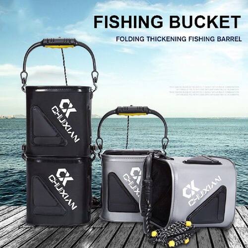 Fishing Bucket EVA Thicken Fishing Folding Live Fish Water