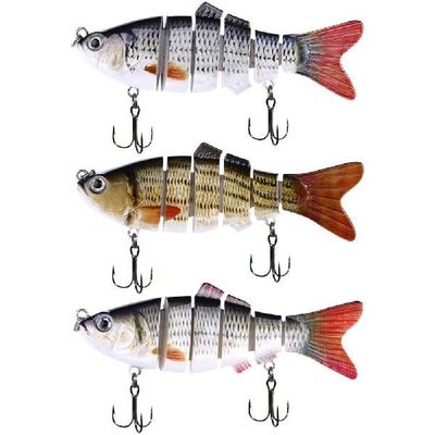 3pcs 10cm18g Fishing Lure Multi Jointed Hard Bait Lifelike