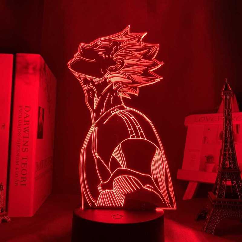 3d Night Light Anime Haikyu Bokuto Light for Bedroom Decor C