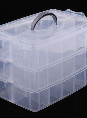 Hot Sale 3 Layer Stackable Clear Plastic Jewelry Beads Box
