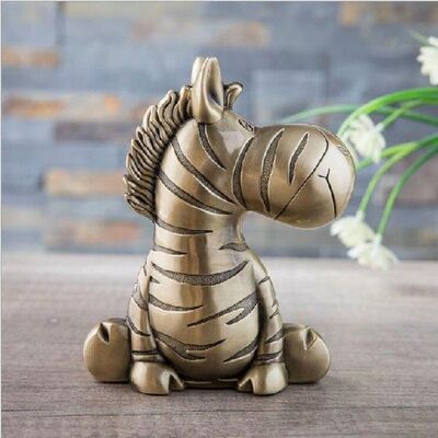 Europe lovely zebra bronze color piggy coin bank  bank