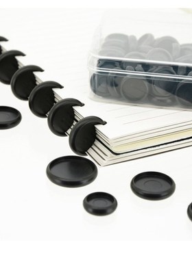 50 Pcs Black Disc Binder for Discbound Notebooks/Planner 18m