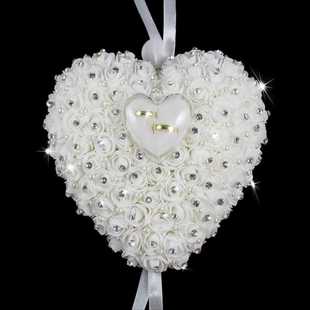 Wedding Favors Hang Ring Pillow With Transprent Box Heart De